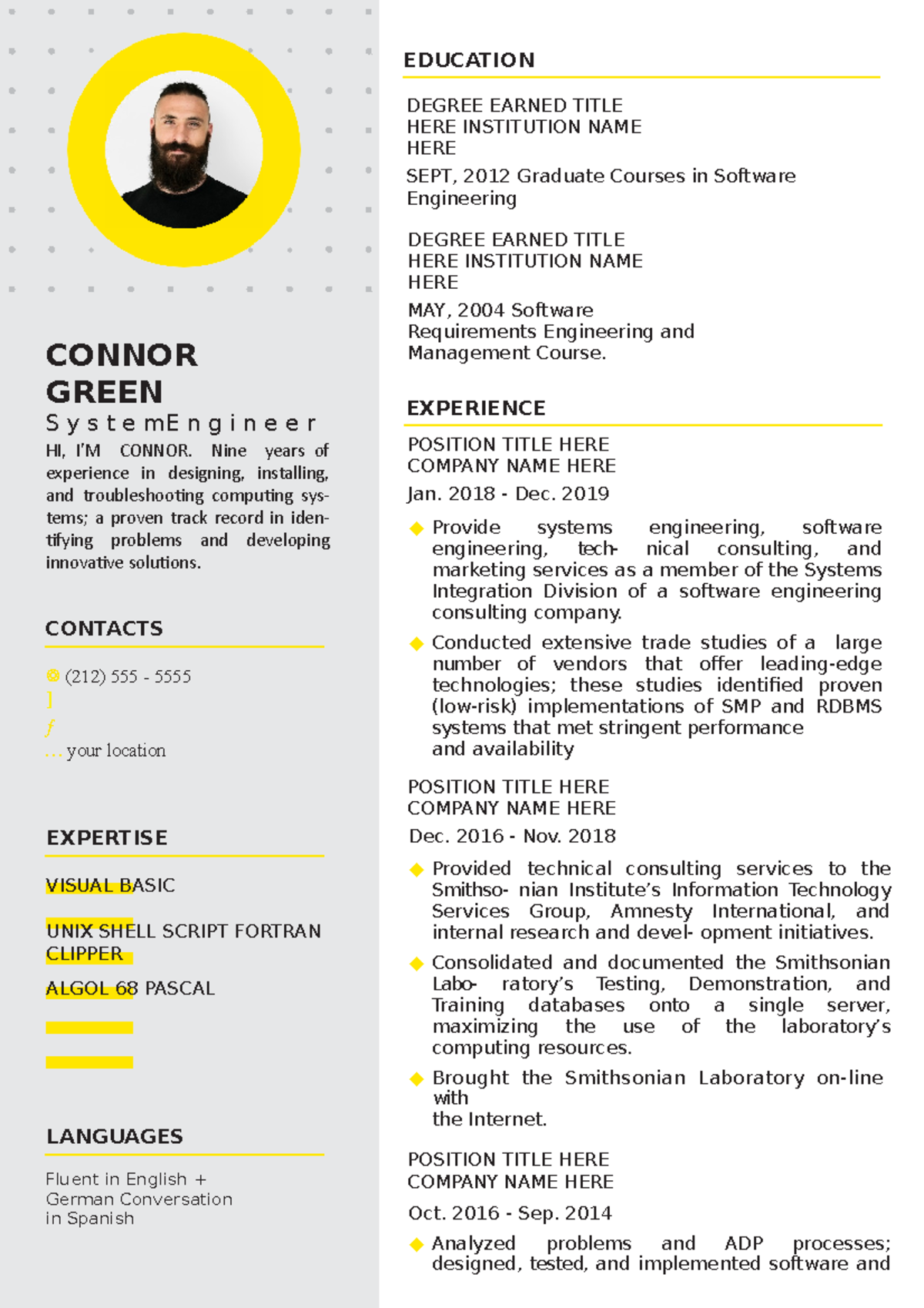 Word-template-3 - resume template - CONNOR GREEN S y s t e mE n g i n e ...