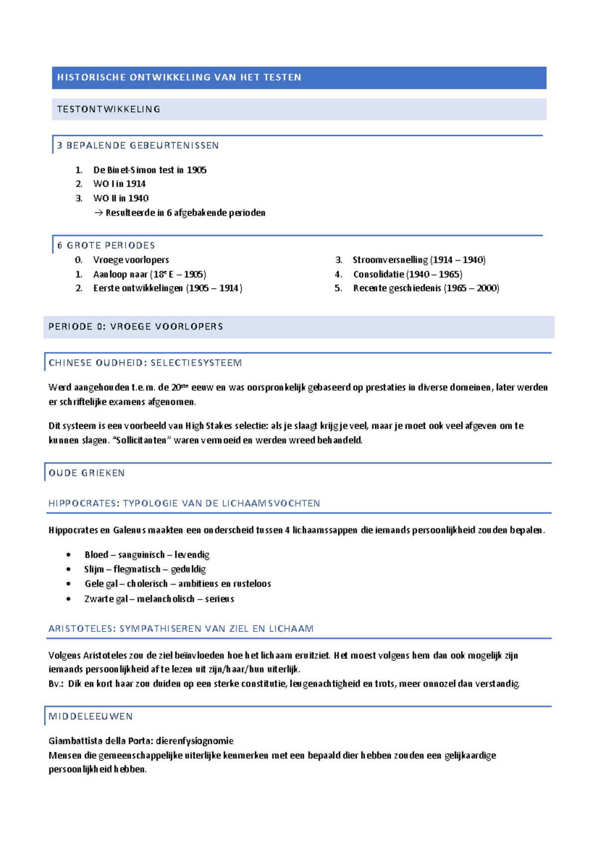 Samenvatting Historisch Perspectief Historische Ontwikkeling Van Het