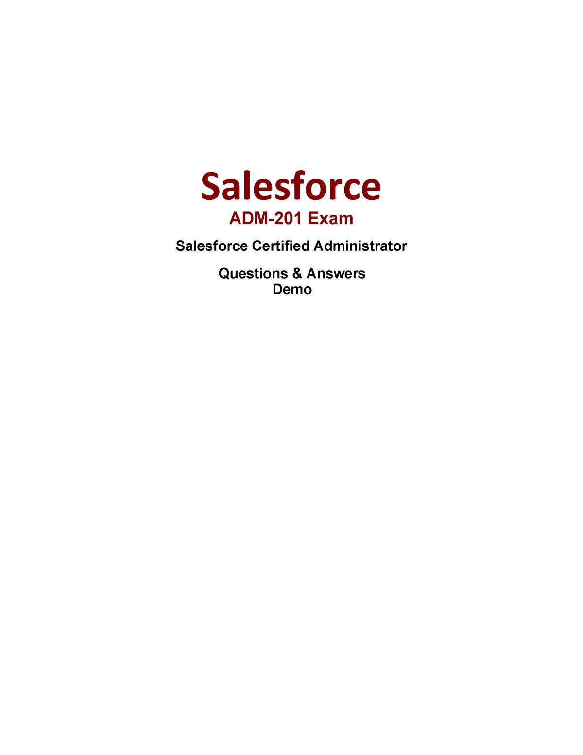 Salesforce-Certified-Administrator Test Sample Questions