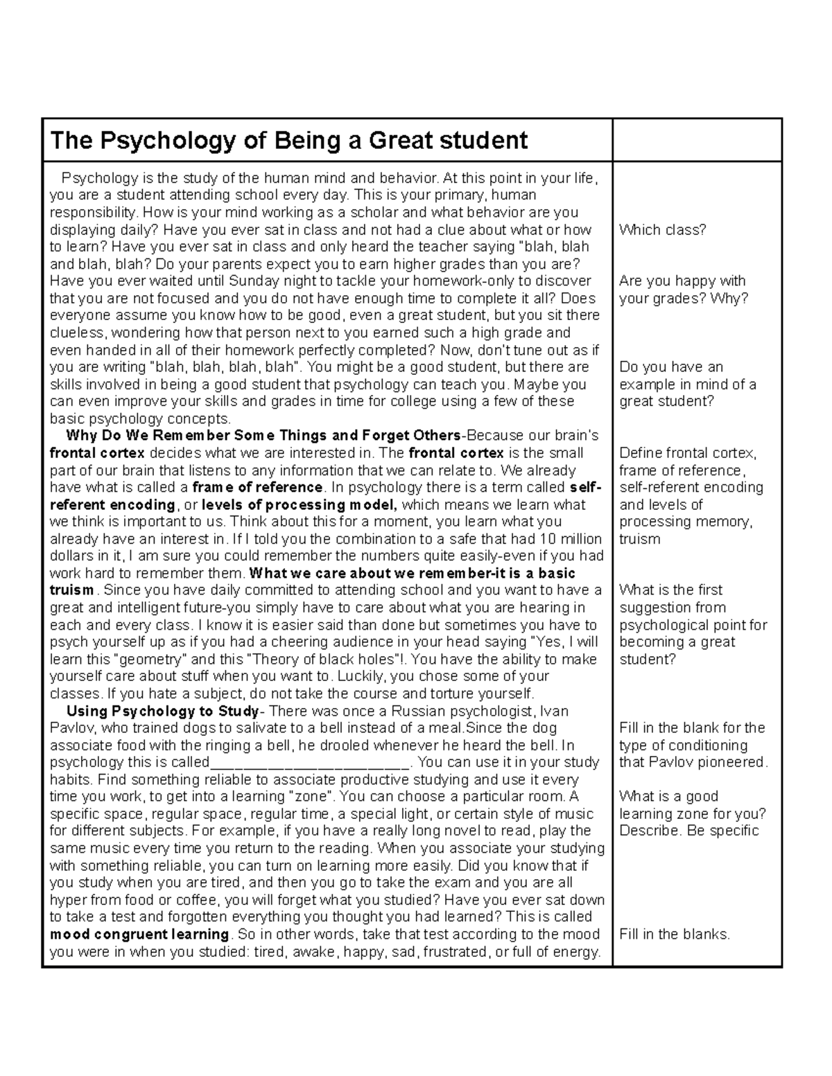 psychology-ap-psych-the-psychology-of-being-a-great-student