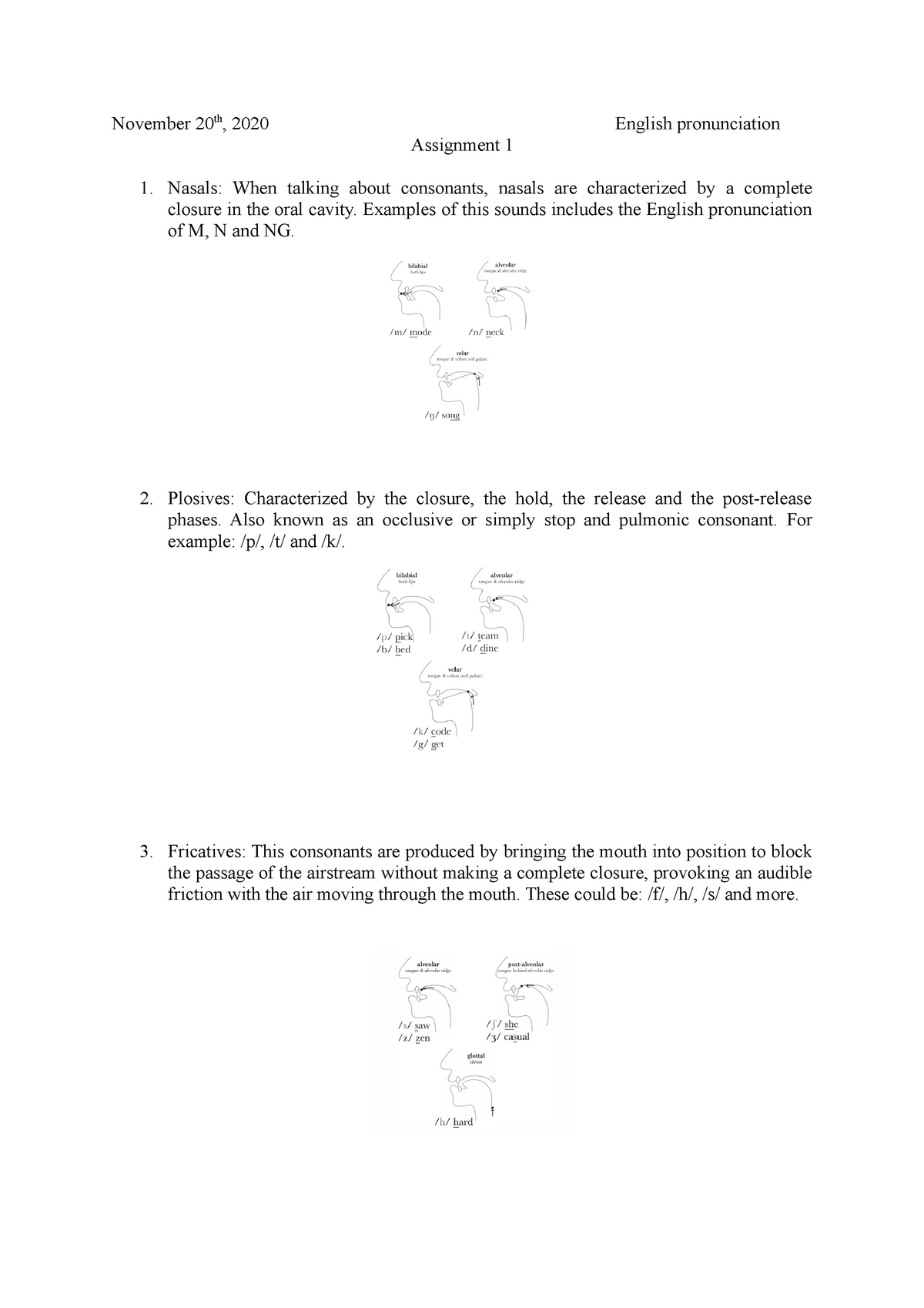 assignment pronunciation english