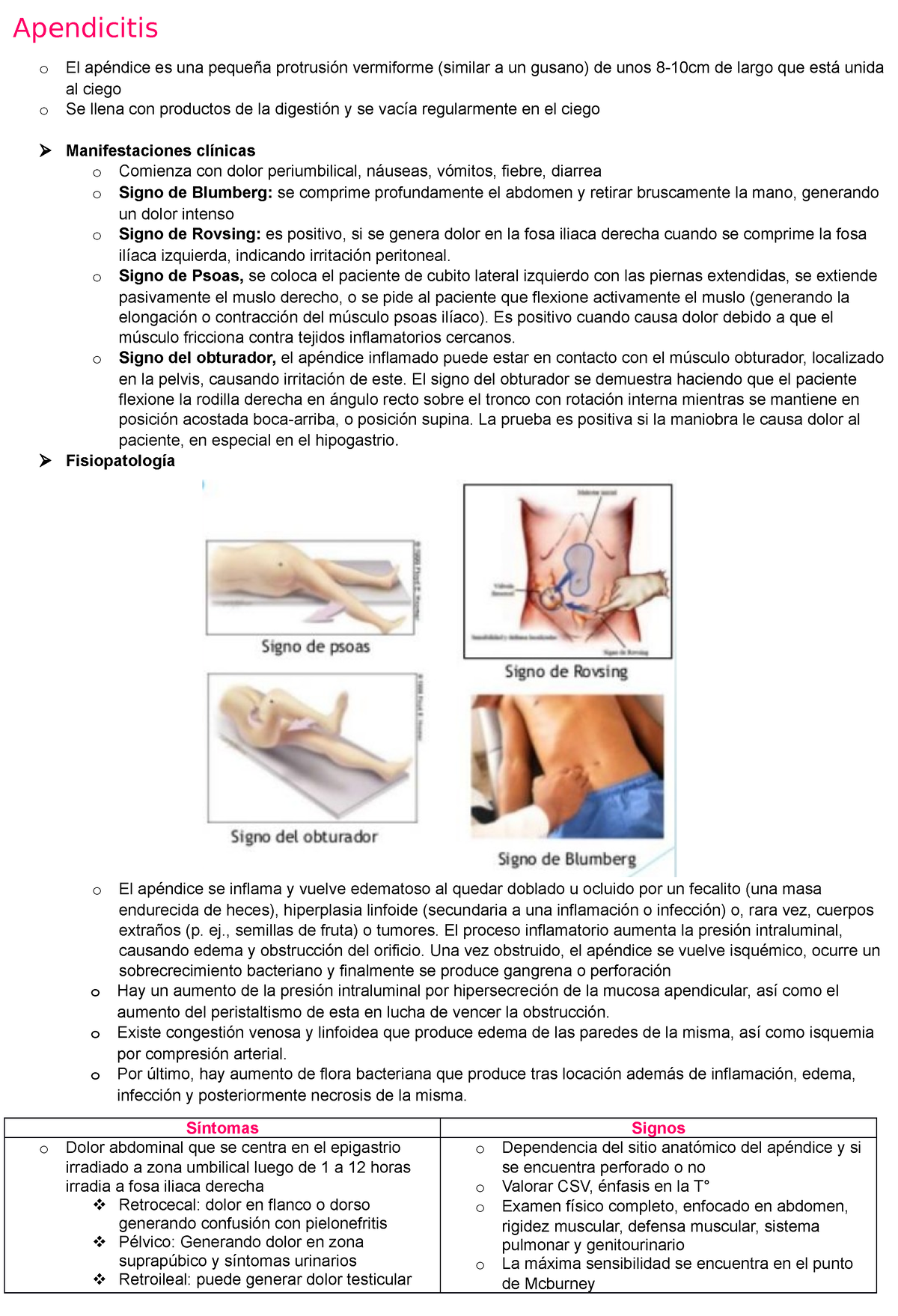 signo del psoas