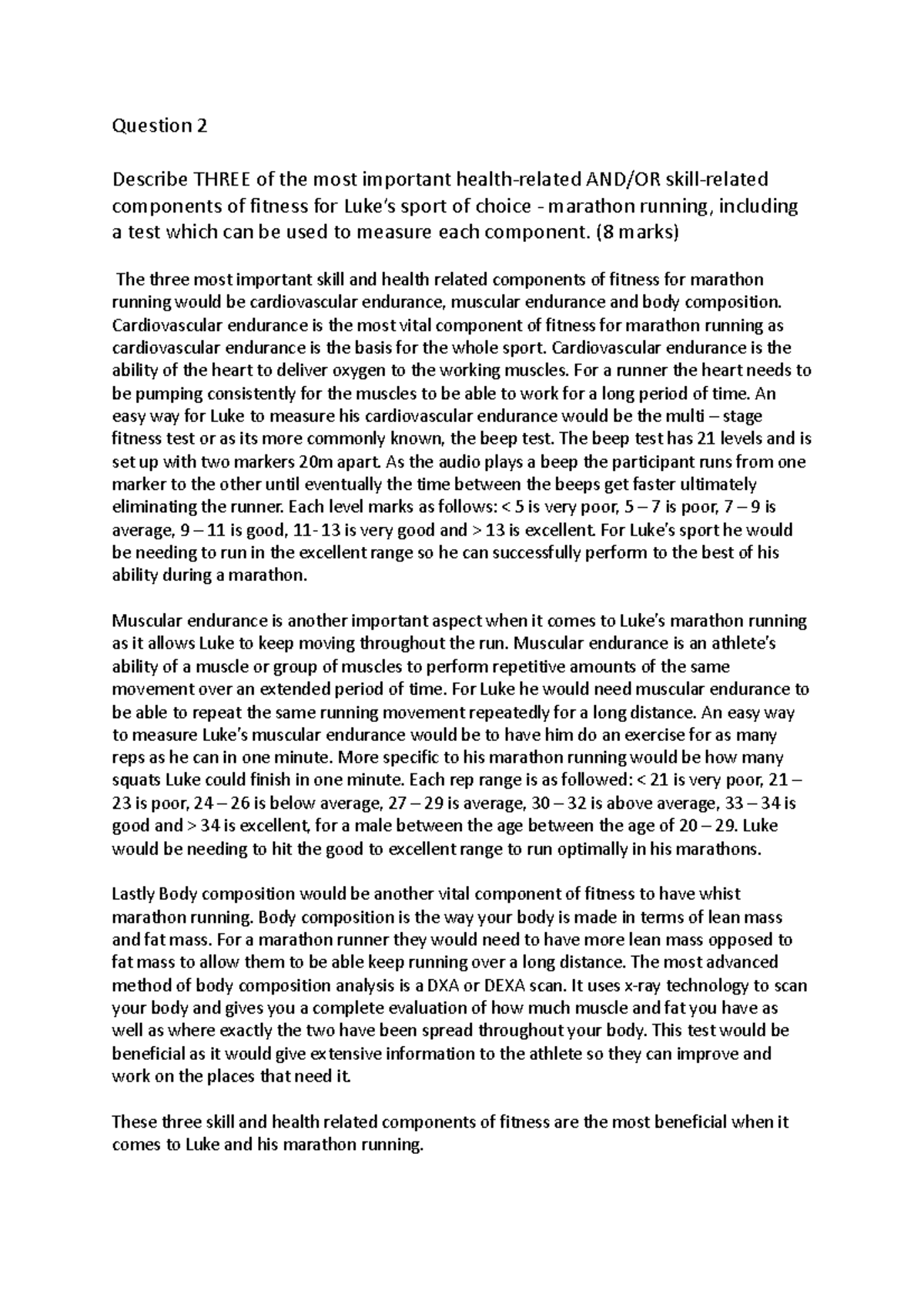 PDH Question 2 - pdh - Question 2 Describe THREE of the most important ...