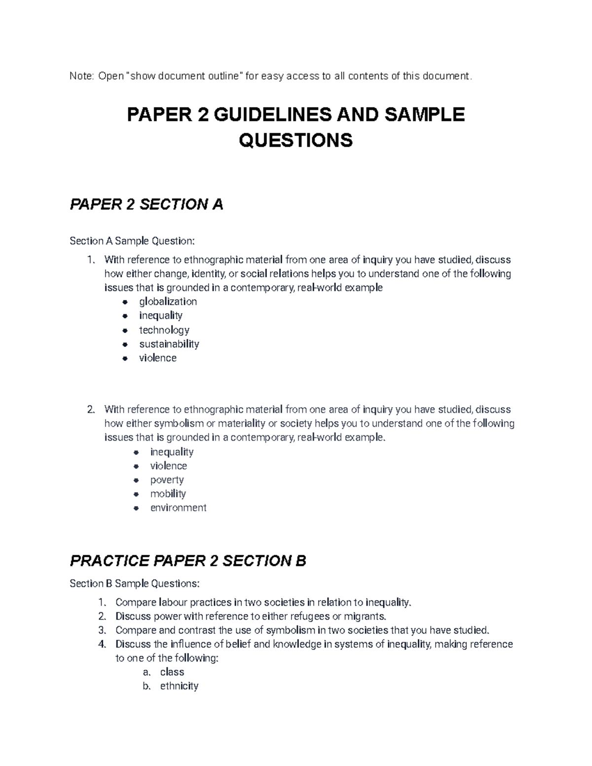 Copy of Anthro Review DOCS - Note: Open “show document outline” for ...