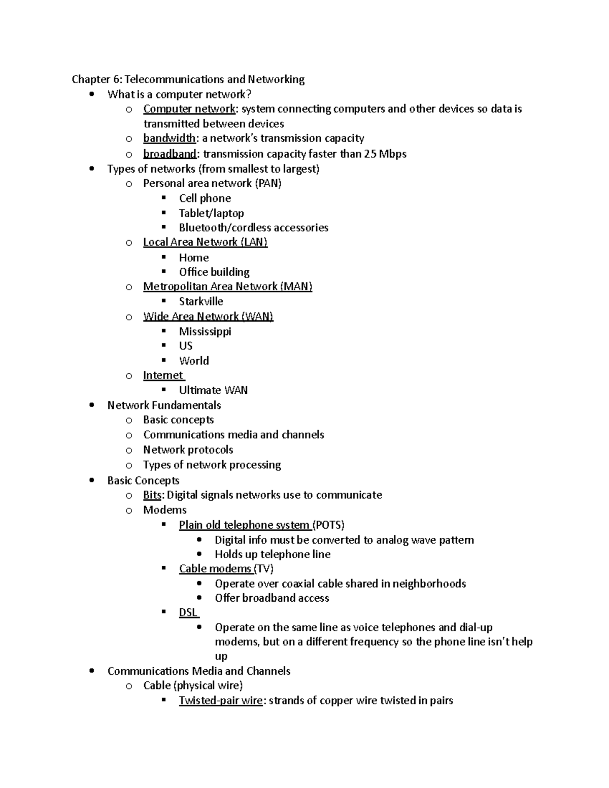 Test 2 Review - All the notes for Test 2 in the class - Chapter 6 ...