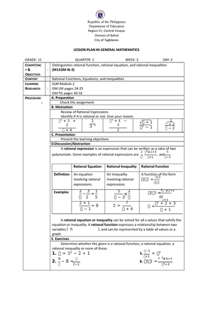 Math 8 Q2 SLM WK2 - Notes - 8 Mathematics Quarter 2 – Module 2 Problems ...