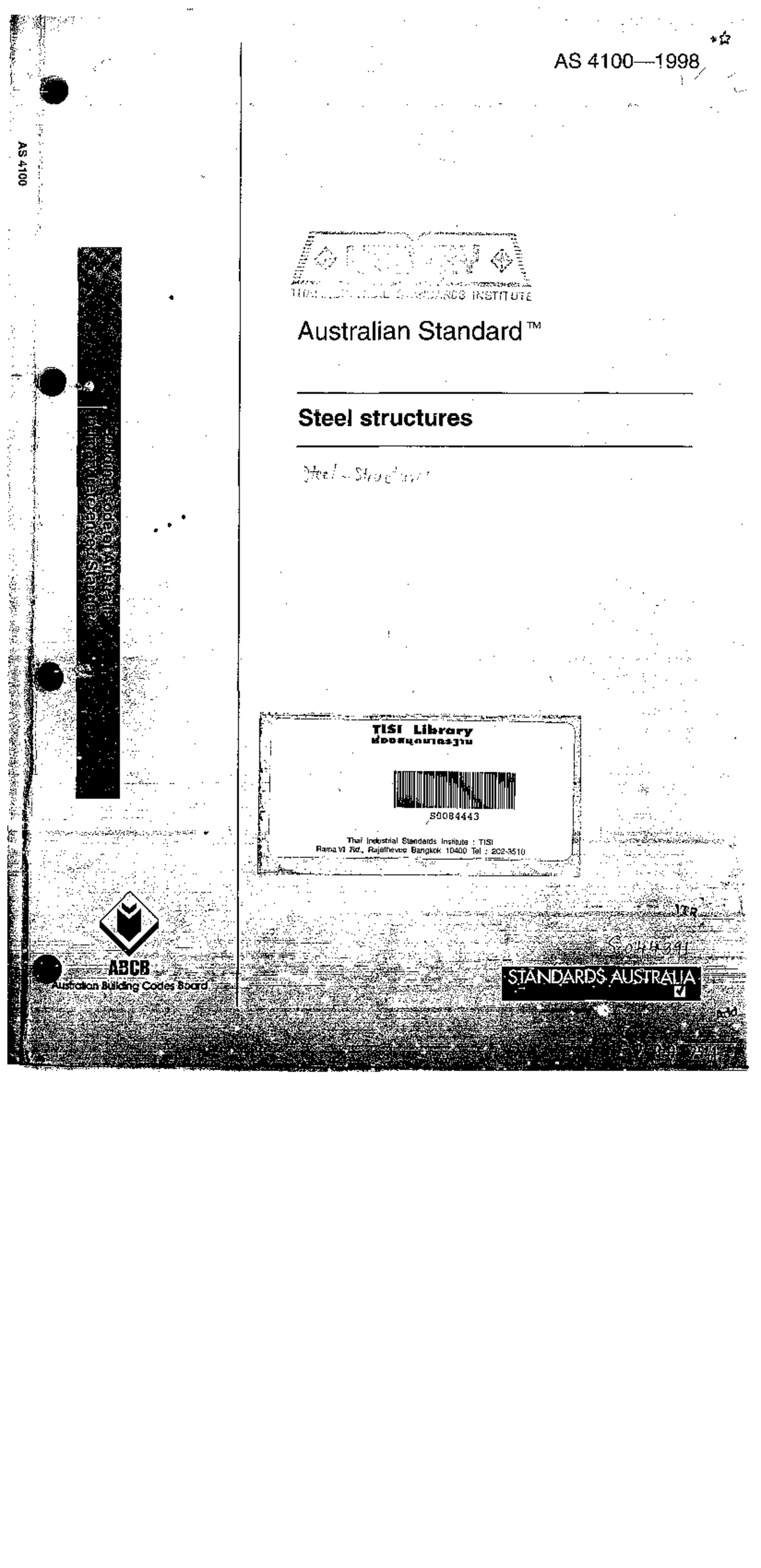 AS4100-1998 - Steel Structures - Structural Design 2 - Studocu