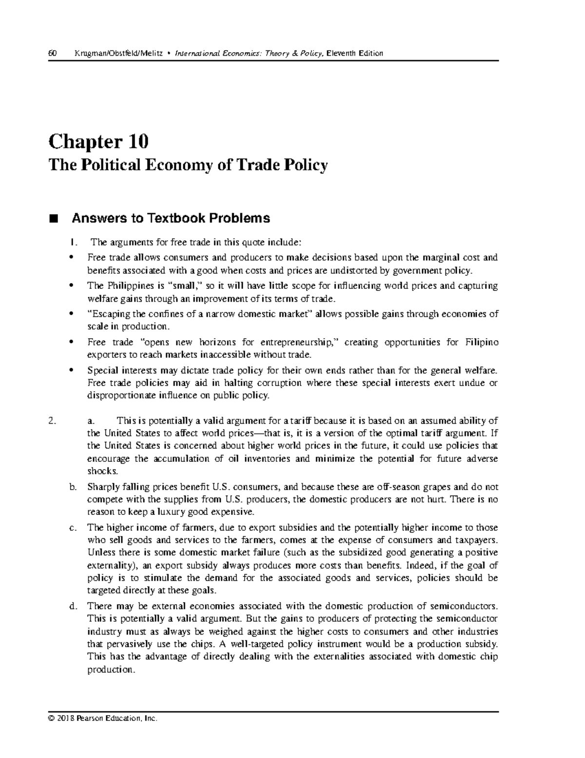 chapter-10-solutions-chapter-10-the-political-economy-of-trade-policy