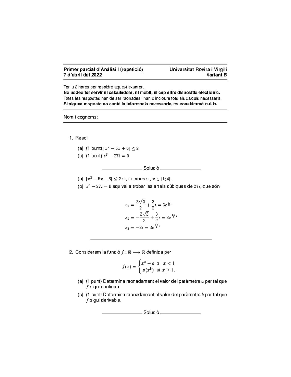 Primer Parcial An Lisis I Curso 21 22 Ver B Resolt - Primer Parcial D ...