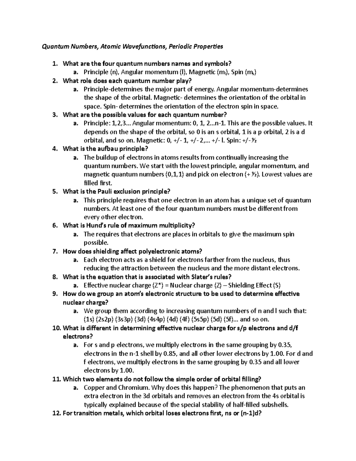 exam-review-answers-quizz-quantum-numbers-atomic-wavefunctions