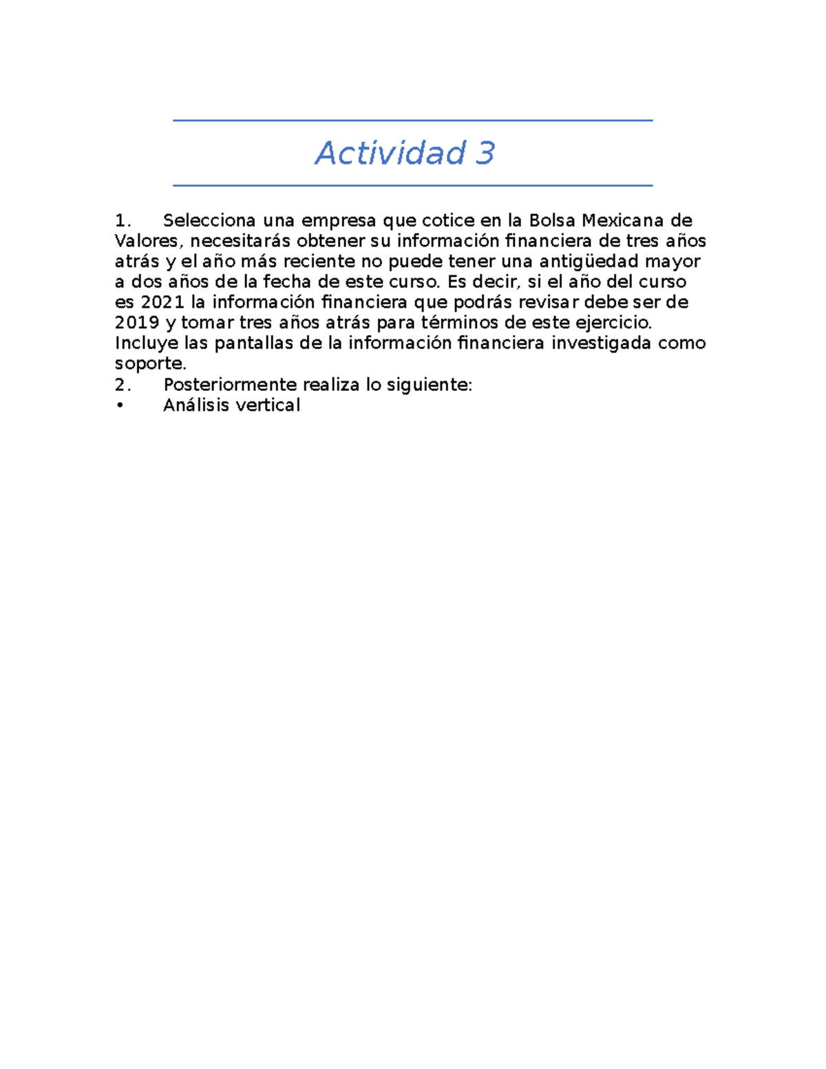 Actividad 3 Administracion Financiera - Actividad 3 Selecciona una ...