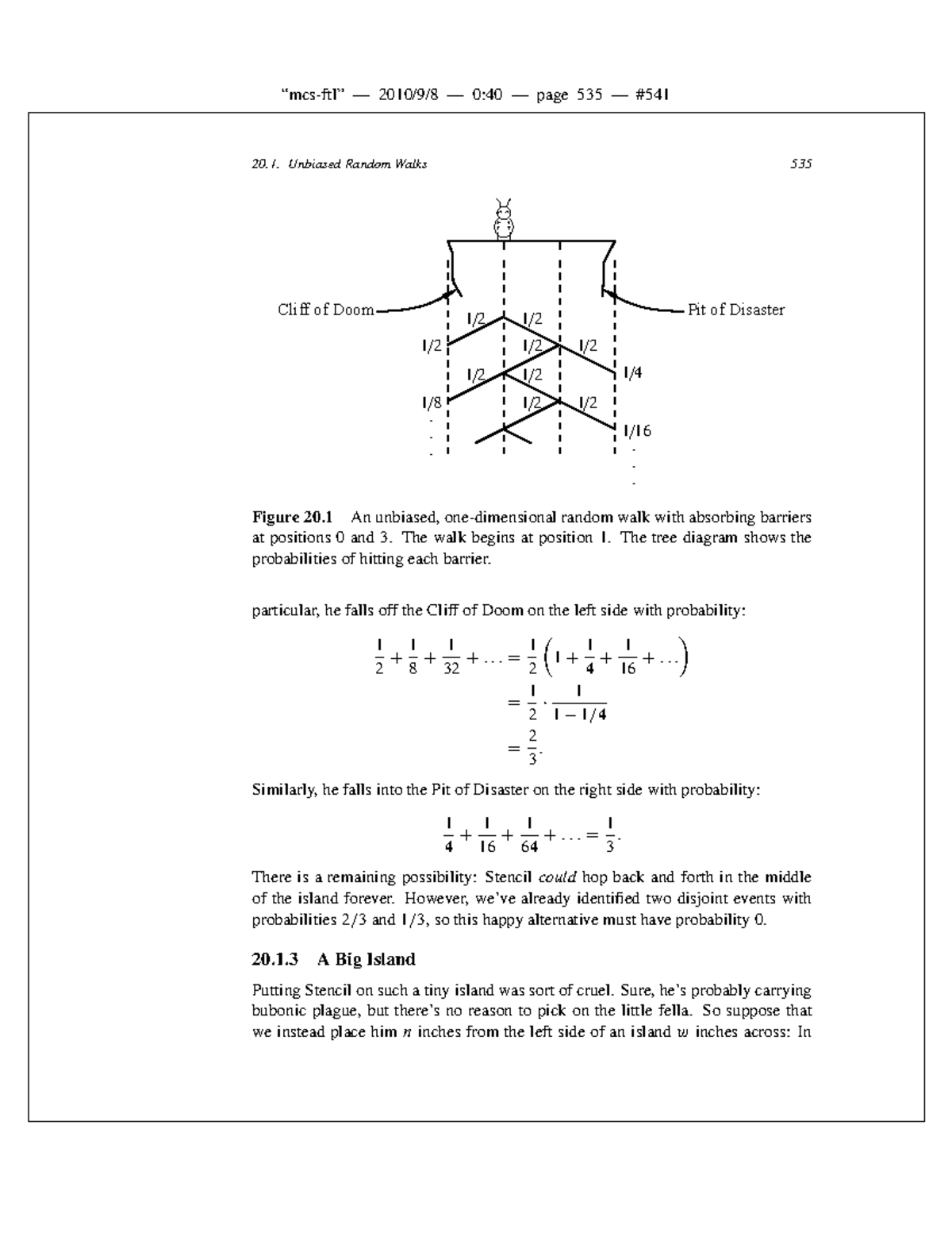 Mathematics for Computer Science-109 - Unbiased Random Walks 535 1= 1 ...