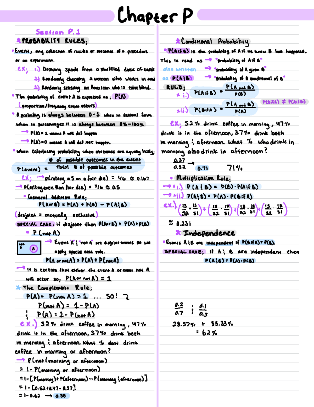 Statistics chap P - Chapter P lecture notes - Chapter P Section P ...