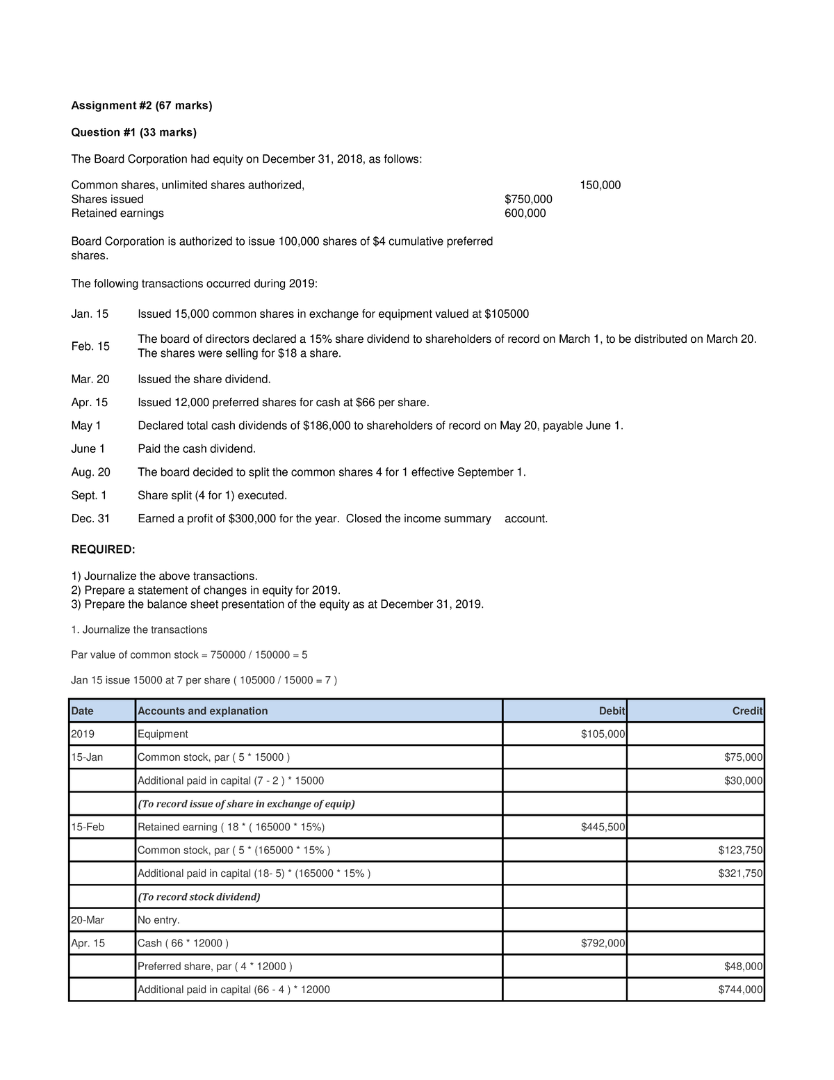 assignment marks autumn 2020