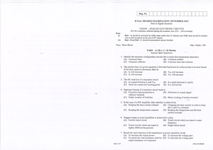 18ECC202J-4 to 5 Sem - paper qp - analog and digital electronics - Studocu