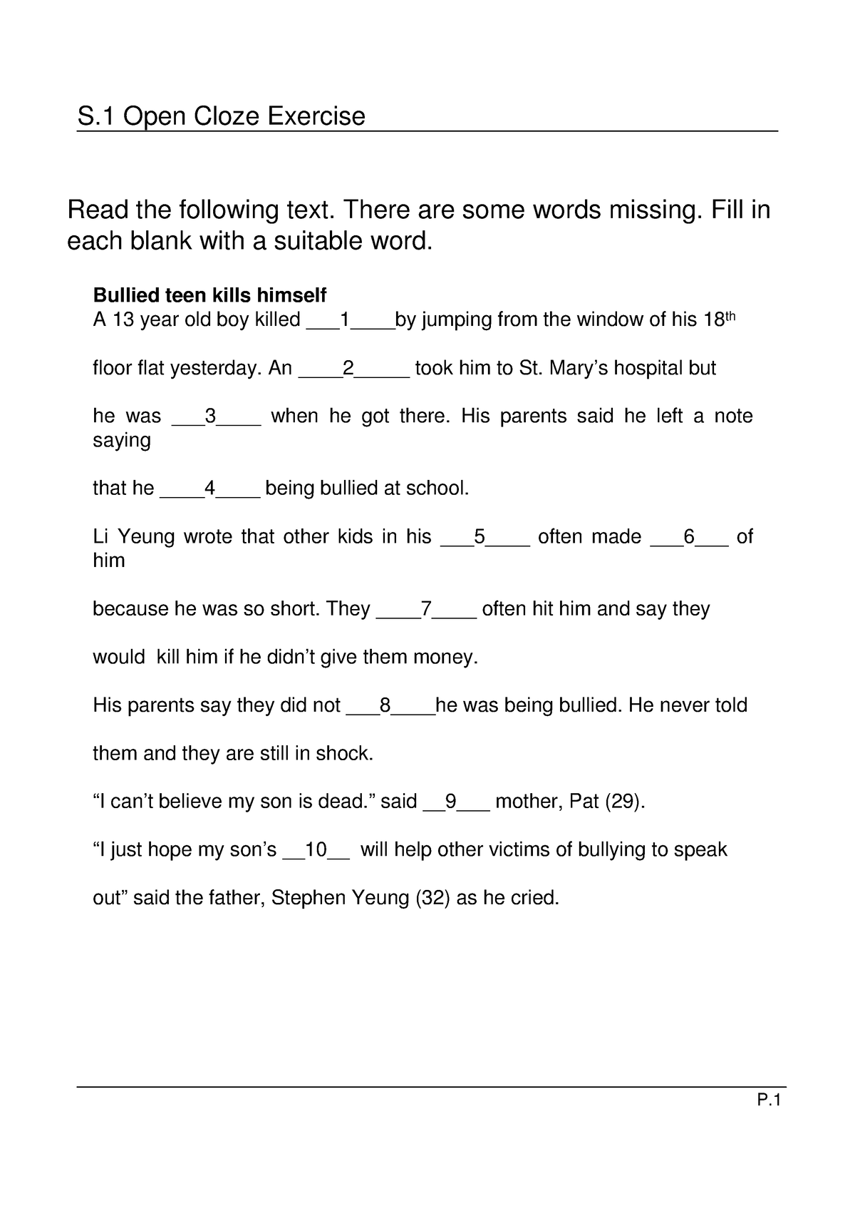 s1-open-cloze-exercises-and-answers-read-the-following-text-there