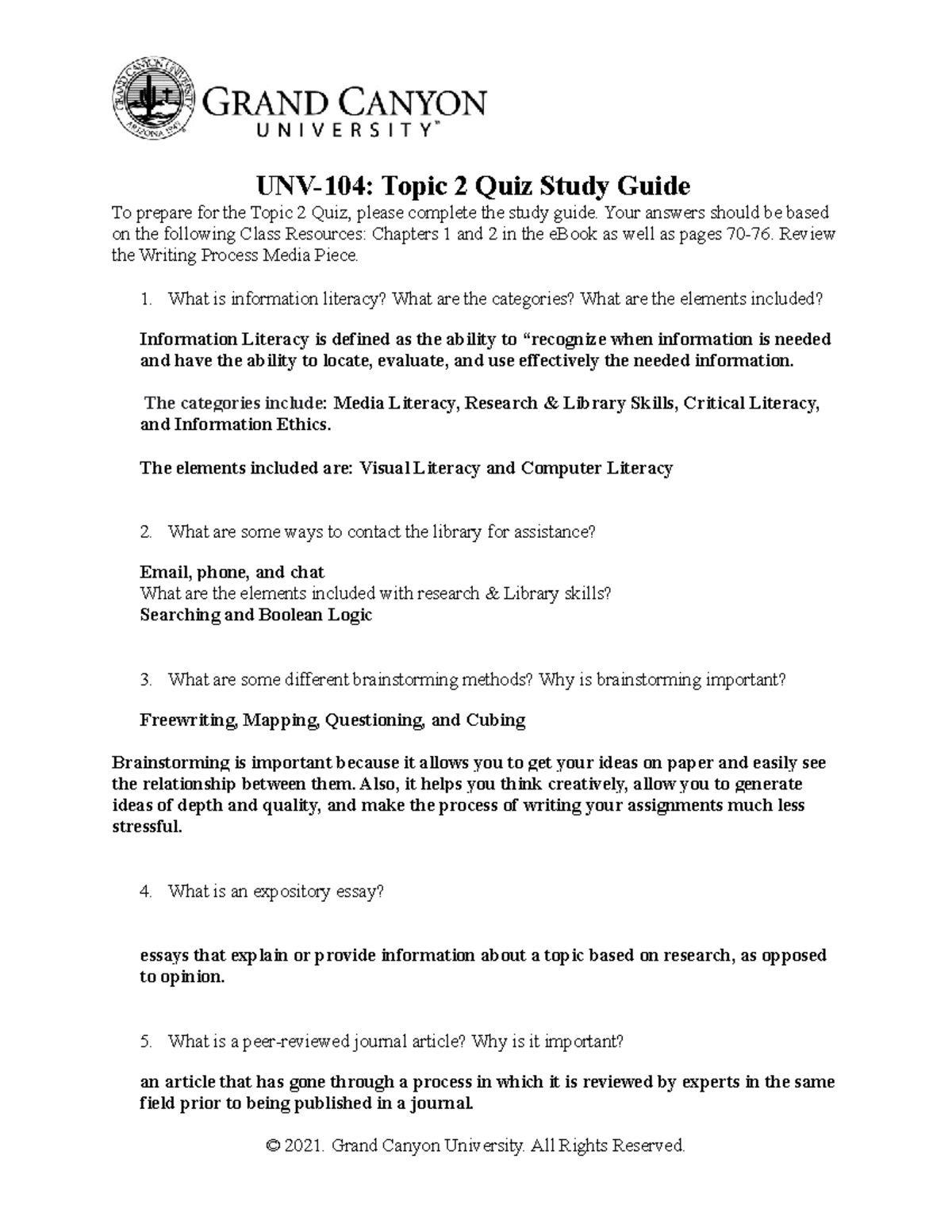 unv 104 topic 3 quiz critiquing a thesis statement