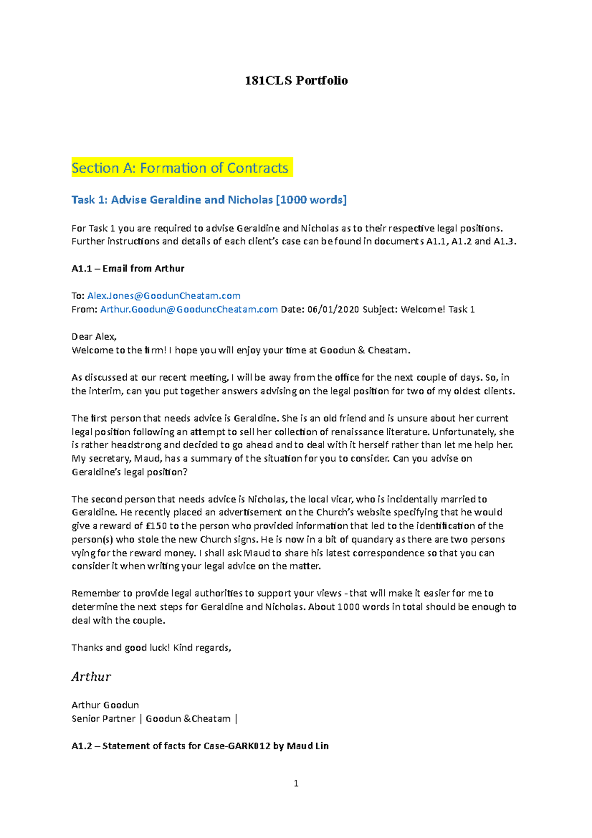 Q n A ;Contract law - Problem question and answer, Essay Question and ...