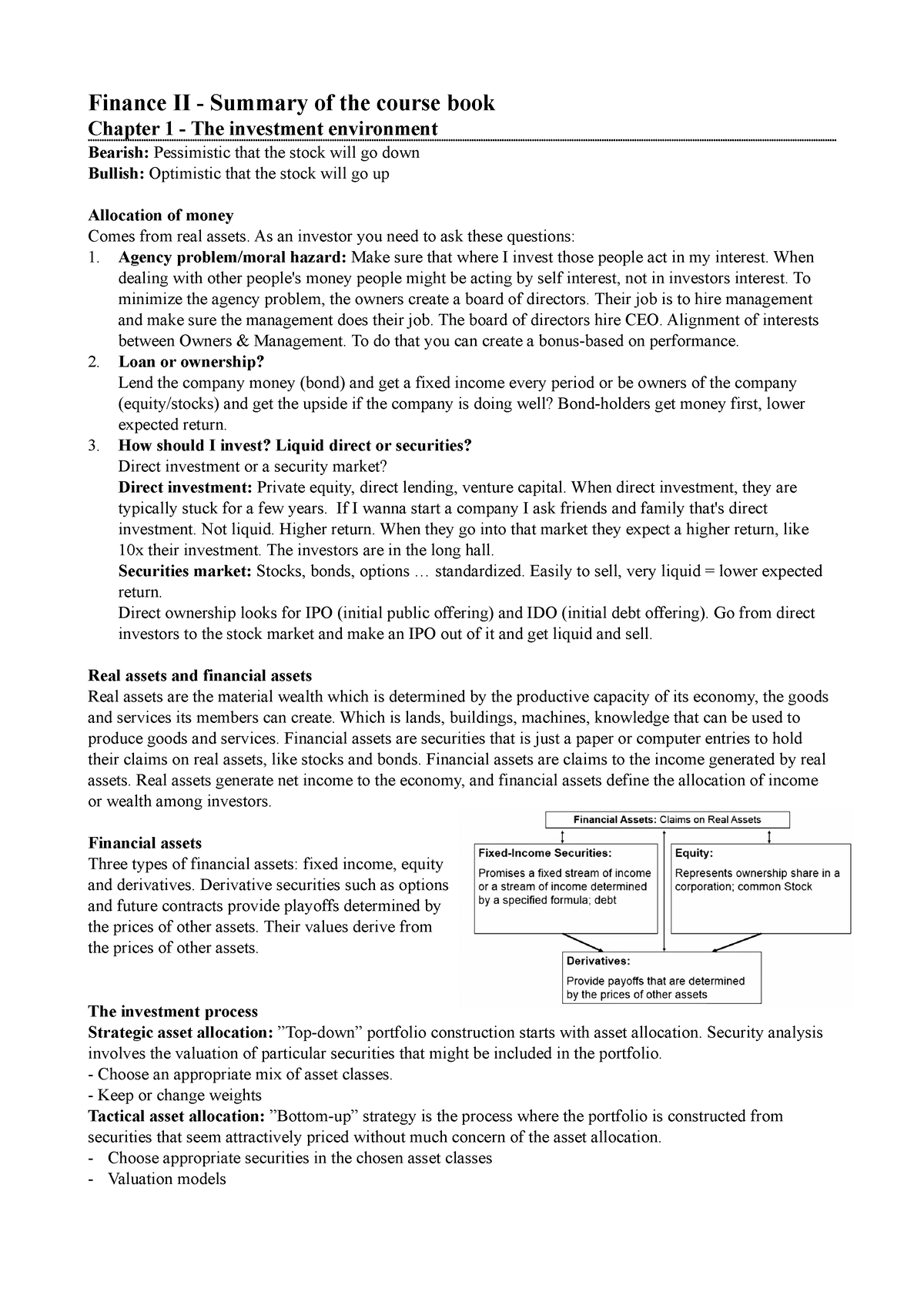 finance-2-notes-finance-ii-summary-of-the-course-book-chapter-1