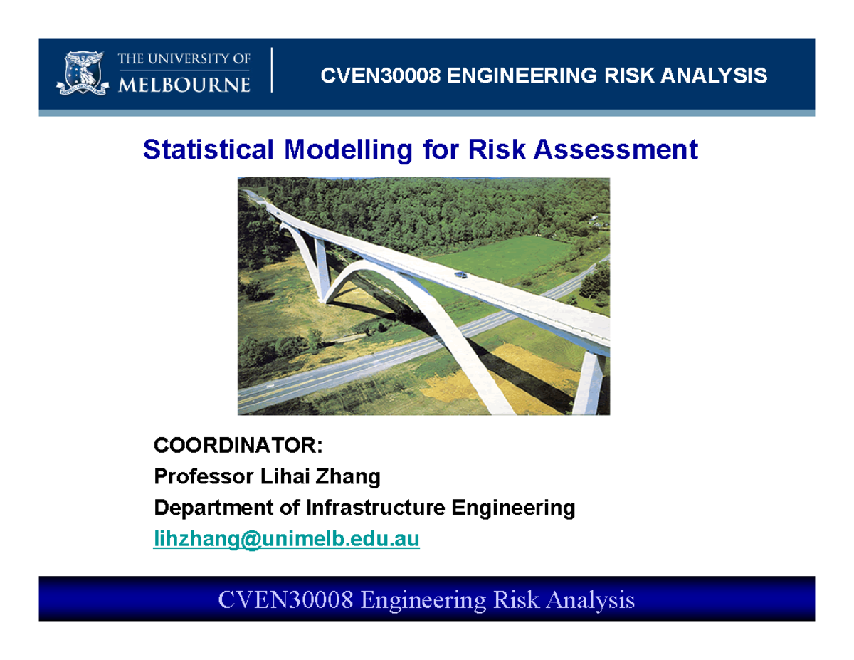Statistical modelling for risk assessment with solution 2022 ...
