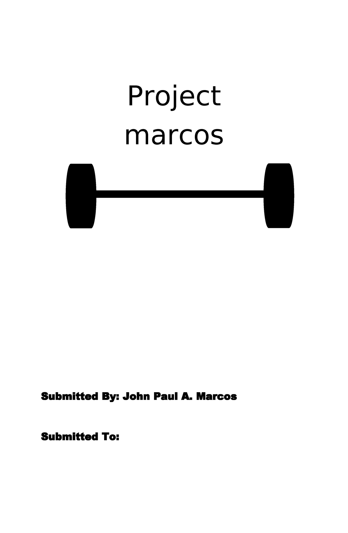 Project - answer - Project marcos Submitted By: John Paul A. Marcos ...