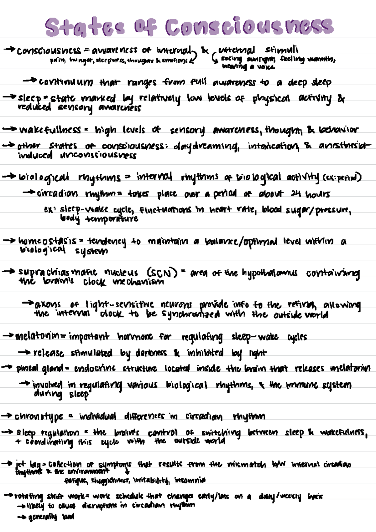 Lecture 5 - states of consciousness