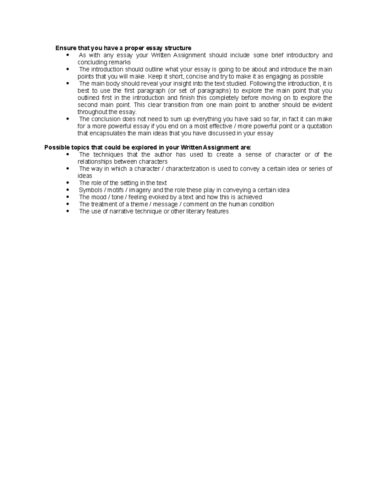 Zz2 - document - Ensure that you have a proper essay structure As with ...