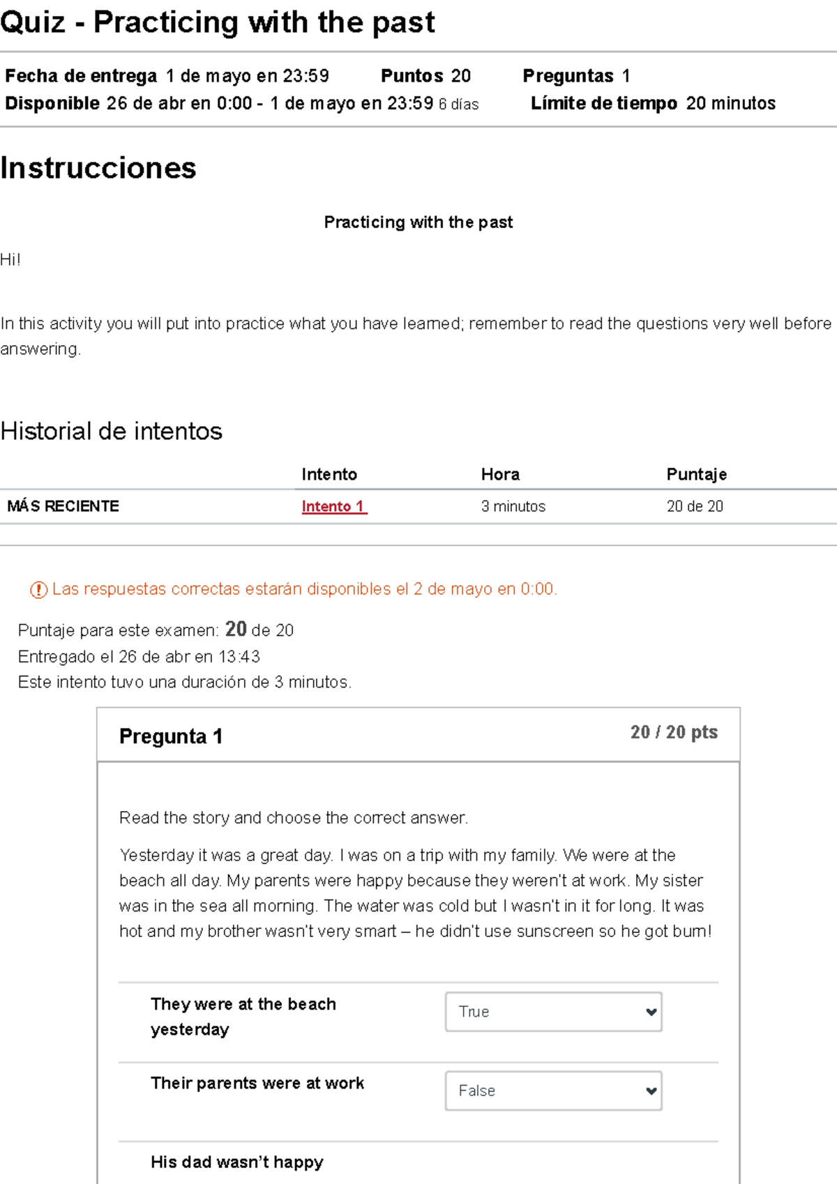 Quiz - Practicing with the past Ingles III (6356) - Quiz - Practicing ...