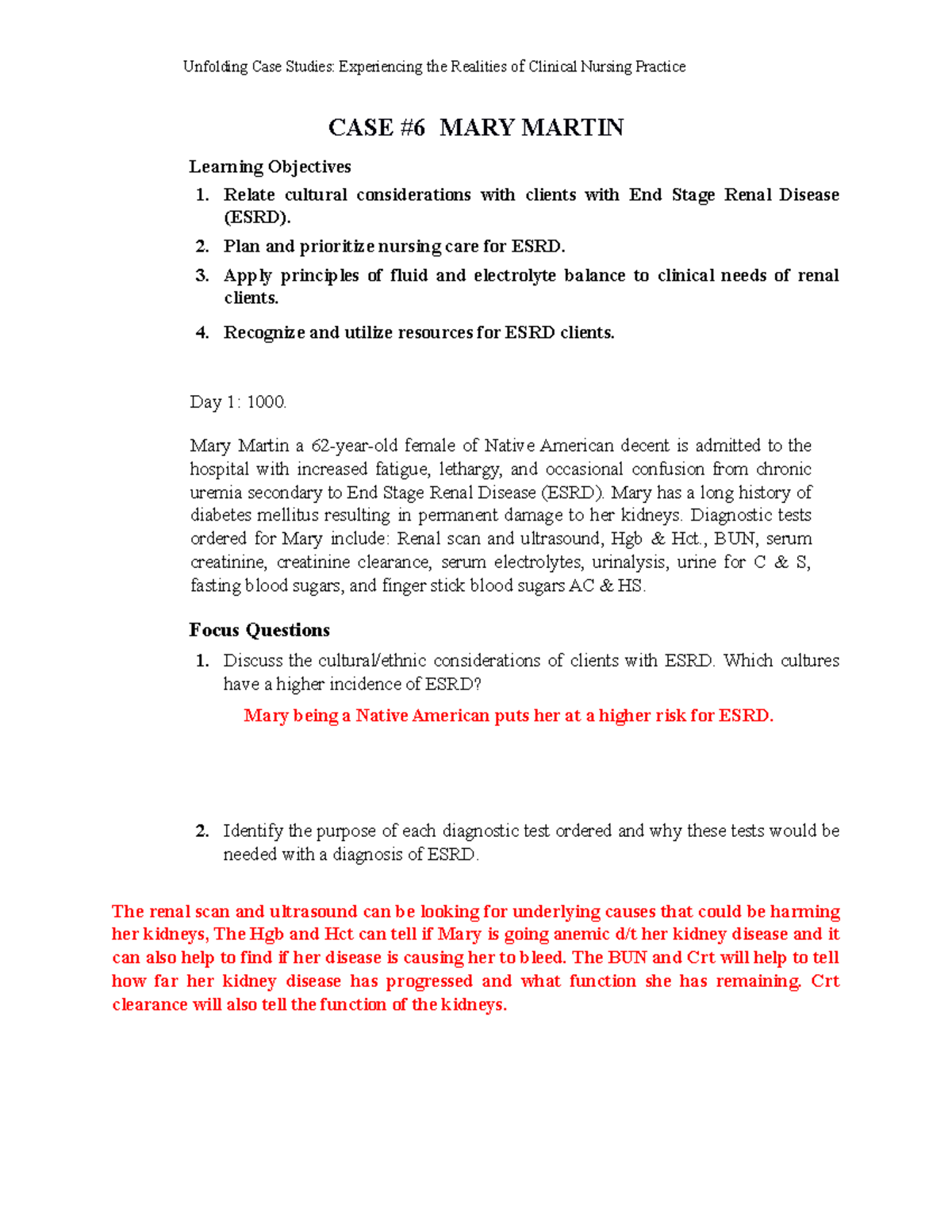 dialysis case study nursing