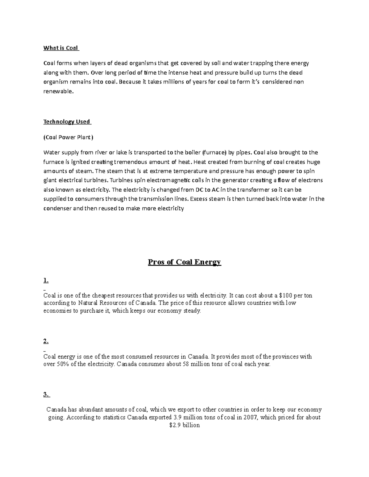 Coal Energy - Study Guide - What is Coal Coal forms when layers of dead ...