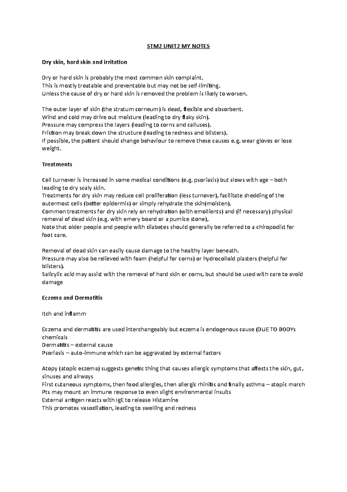 Dry Skin Hard Skin and Irritation Causes Treatments and Prevention