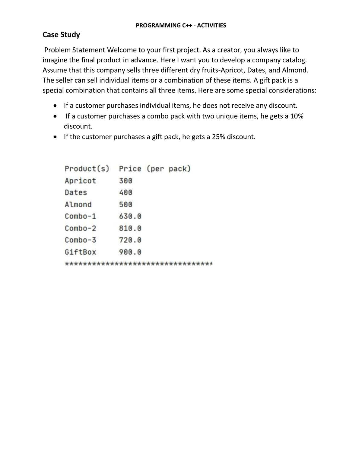 case study in c programming