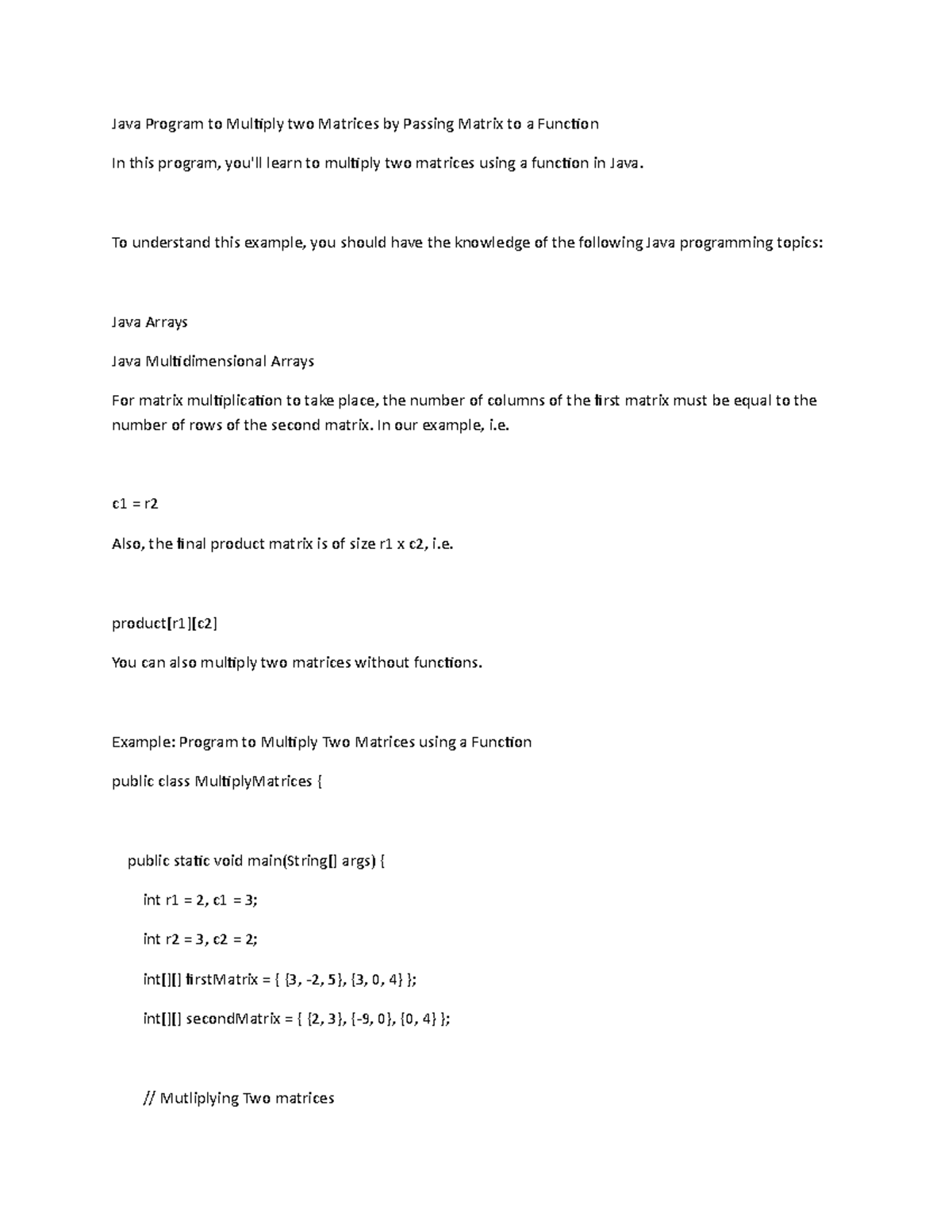 java-program-47-assignment-java-program-to-multiply-two-matrices-by
