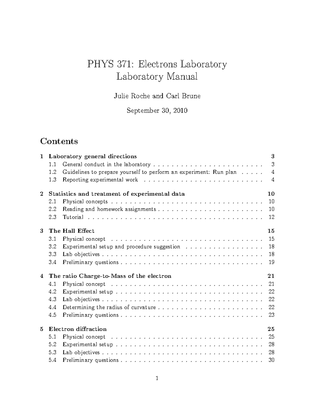 Manual 371 - apuntes - PHYS 371: Electrons Laboratory Laboratory Manual ...