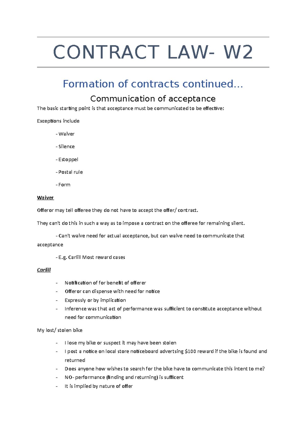 formation of contract assignment