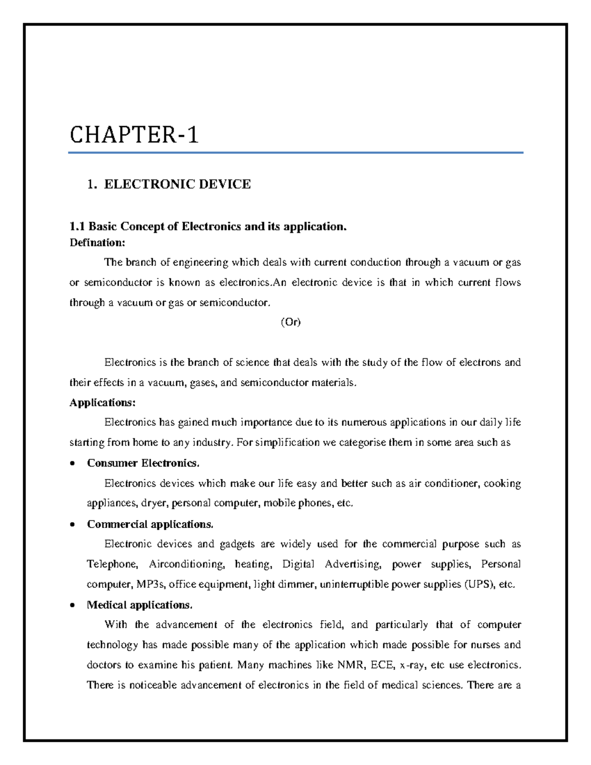 basic electronics essay