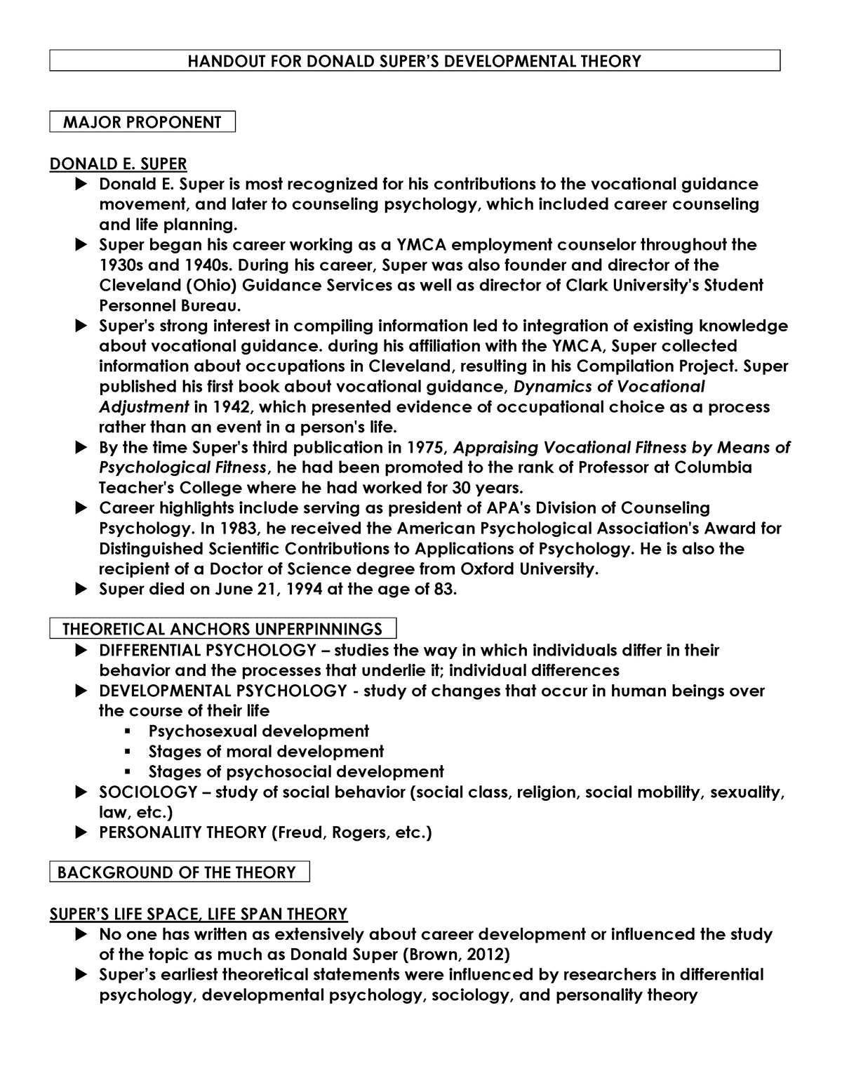summary-of-donald-super-s-developmental-theory-handout-for-donald
