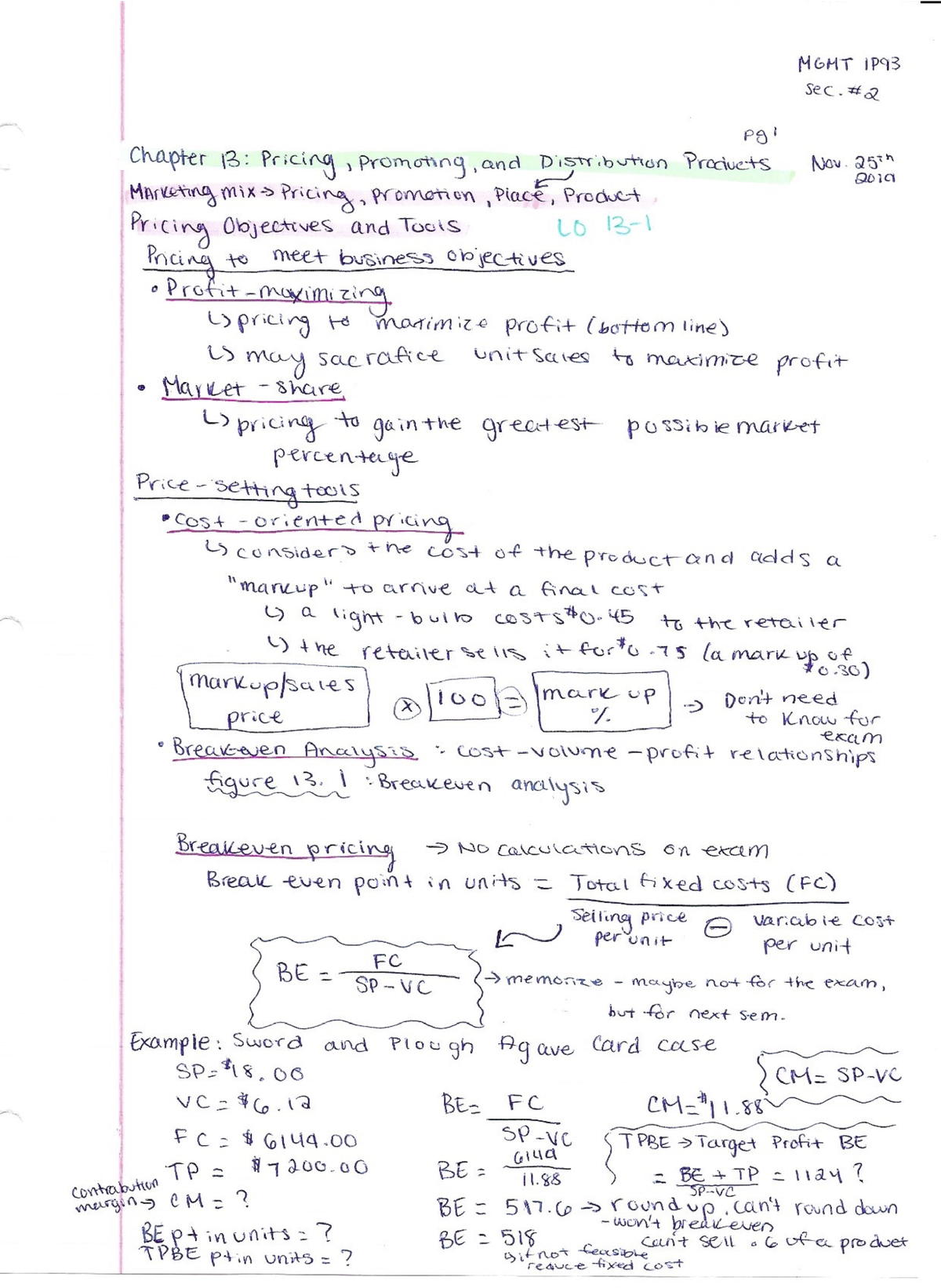 MGMT 1P93 D2 S1 2019 11 25 Lecture - MGMT 1P93 - Studocu