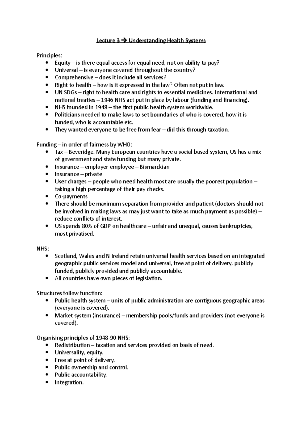Lecture 3 - Understanding health systems - Lecture 3 Understanding ...