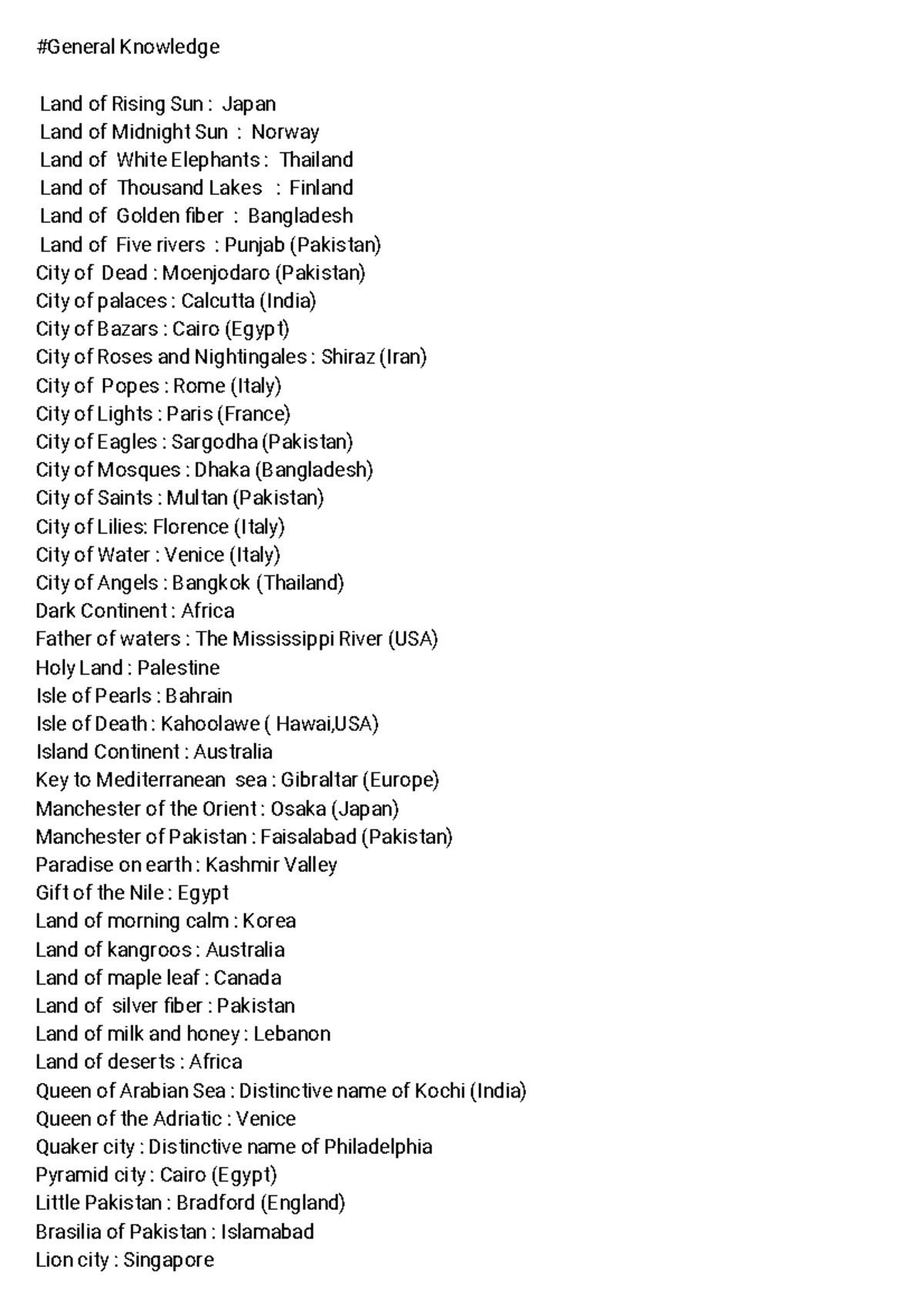 General Knowledge General Knowledge Land of Rising Sun Japan Land