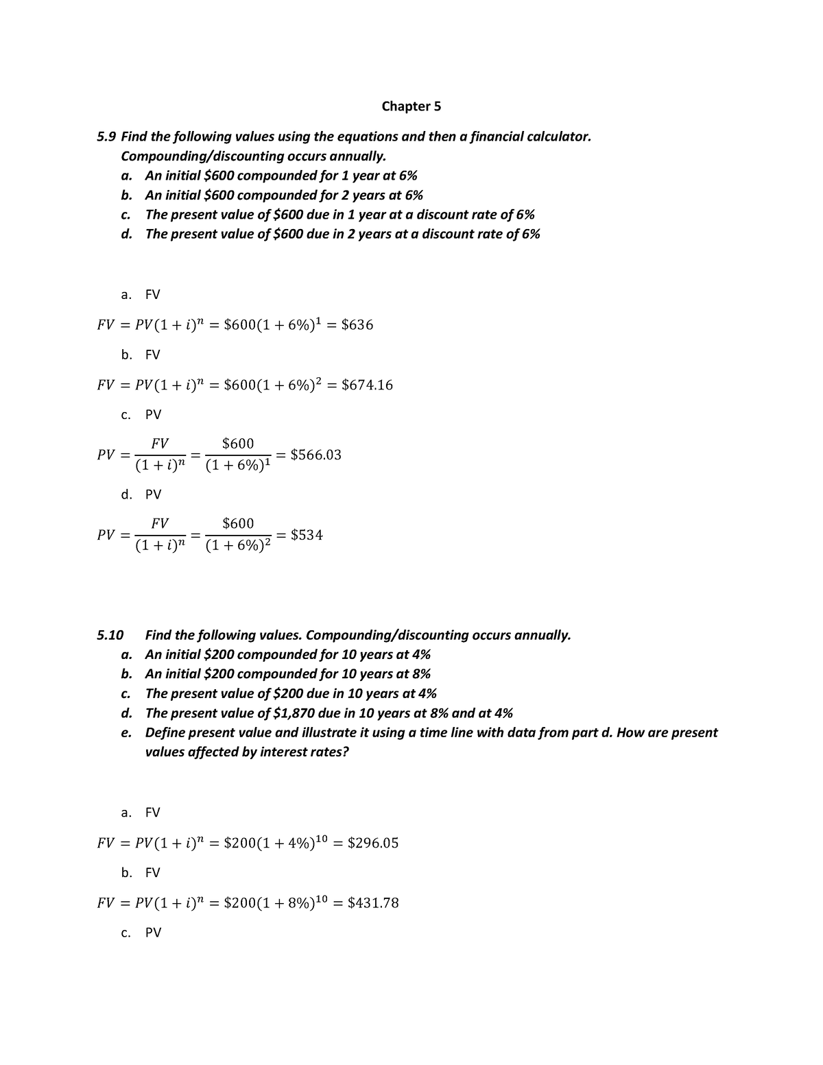 Chapter 5 - Homework chap5 - Chapter 5 5 Find the following values ...