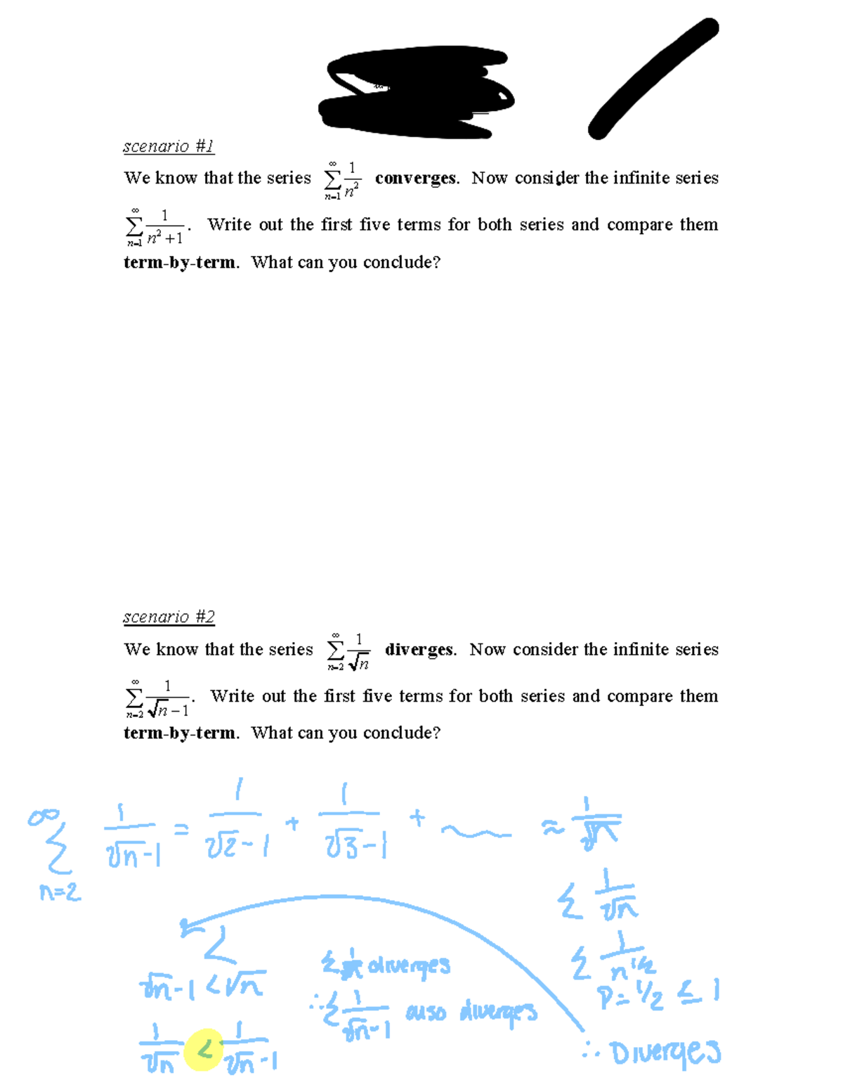 The Comparison Test - ball high school a.p bc the comparison tests ...