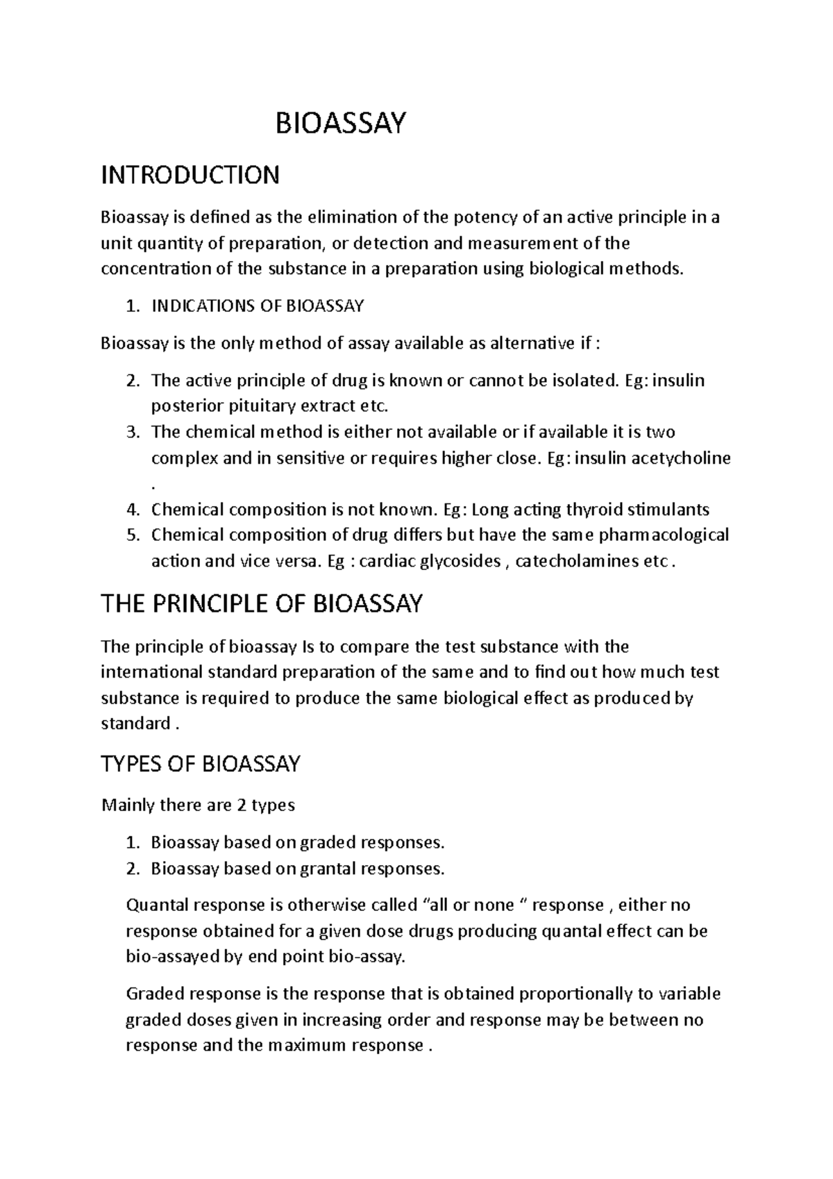 Bioassay Definition