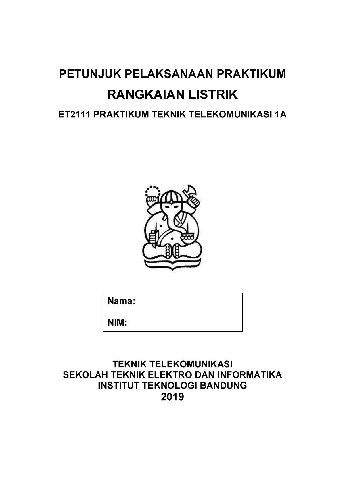 Modul Praktikum RL 2019 - PETUNJUK PELAKSANAAN PRAKTIKUM RANGKAIAN ...