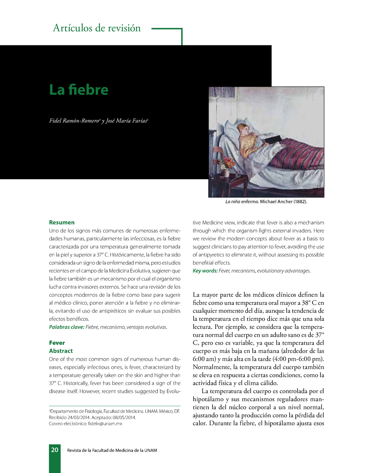 Fiebre - 2020 Revista De La Facultad De Medicina De La UNAM Artículos ...