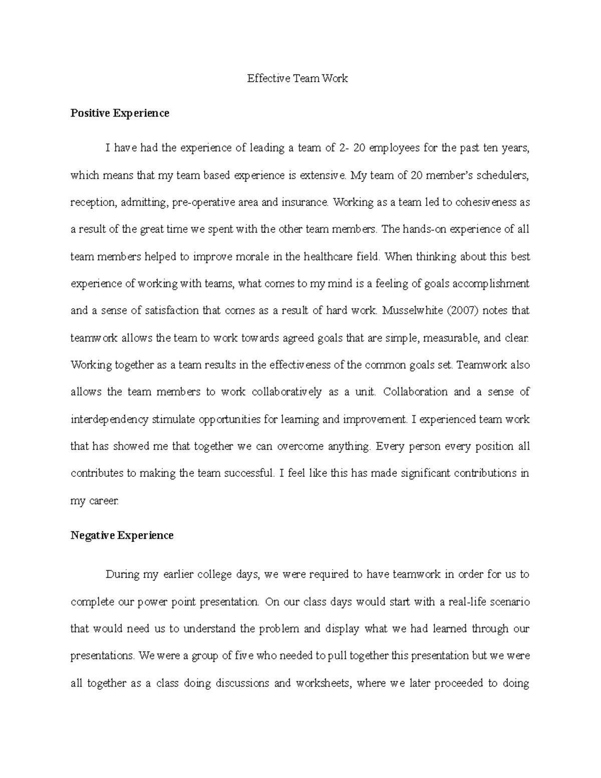 ol-215-journal-2-ml-journal-effective-team-work-positive-experience