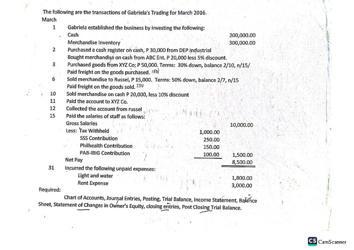 Gabrielas-Trading-Periodic - BS Accountancy - Studocu
