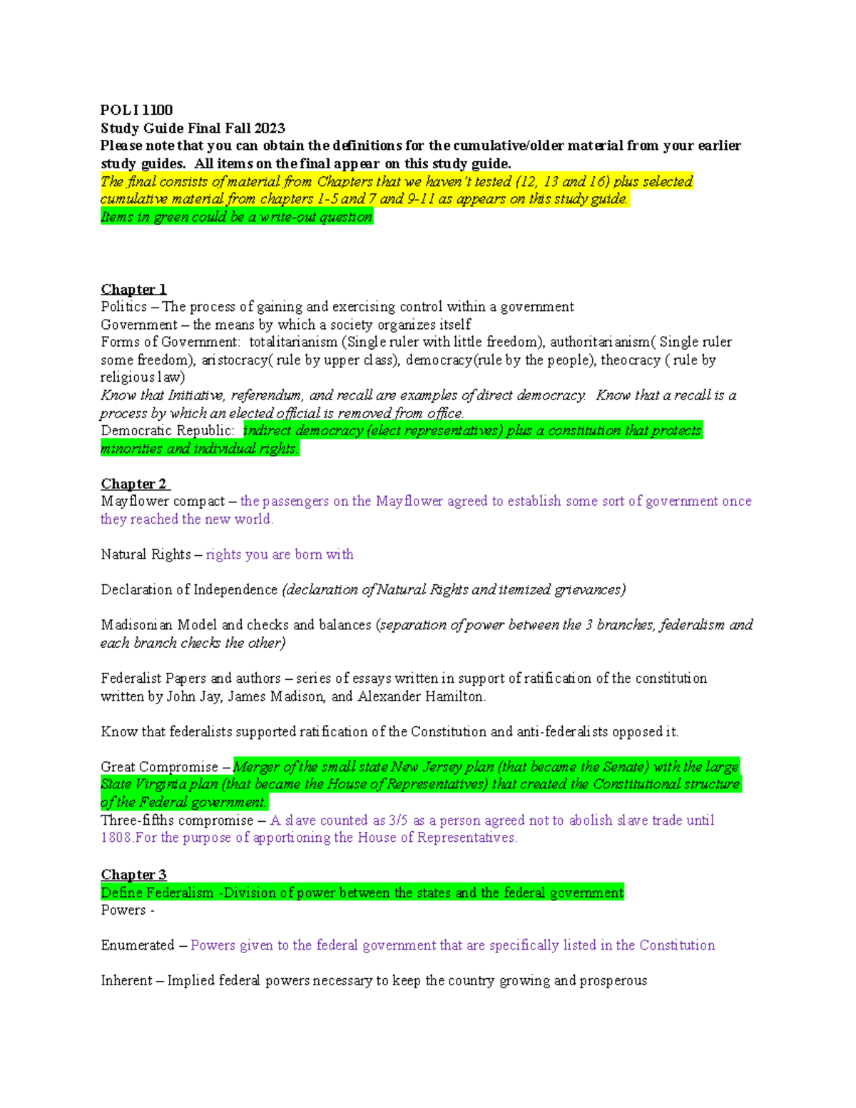Study Guide Finalexpoli 1100EC (Auto Recovered) - POLI 1100 Study Guide ...