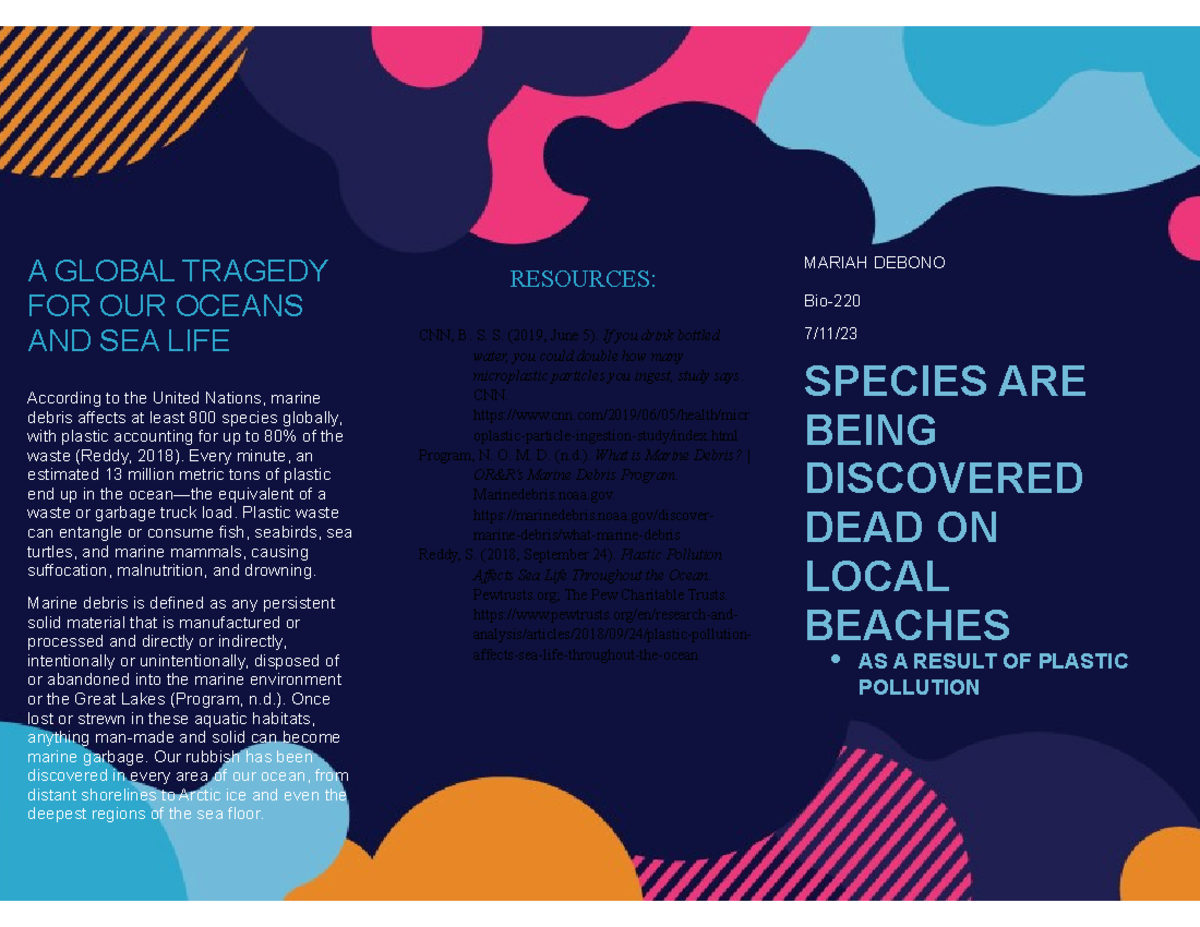 Species are being discovered dead - A GLOBAL TRAGEDY FOR OUR OCEANS AND ...