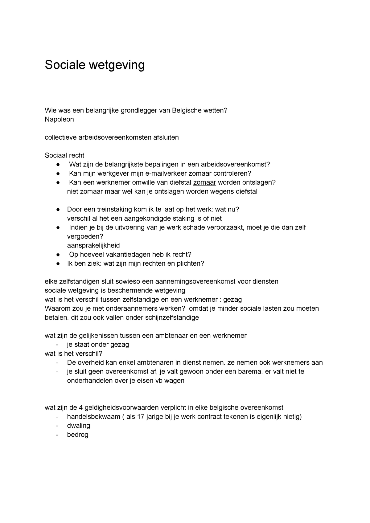 Sociale Wetgeving Notities Les - Sociale Wetgeving Wie Was Een ...